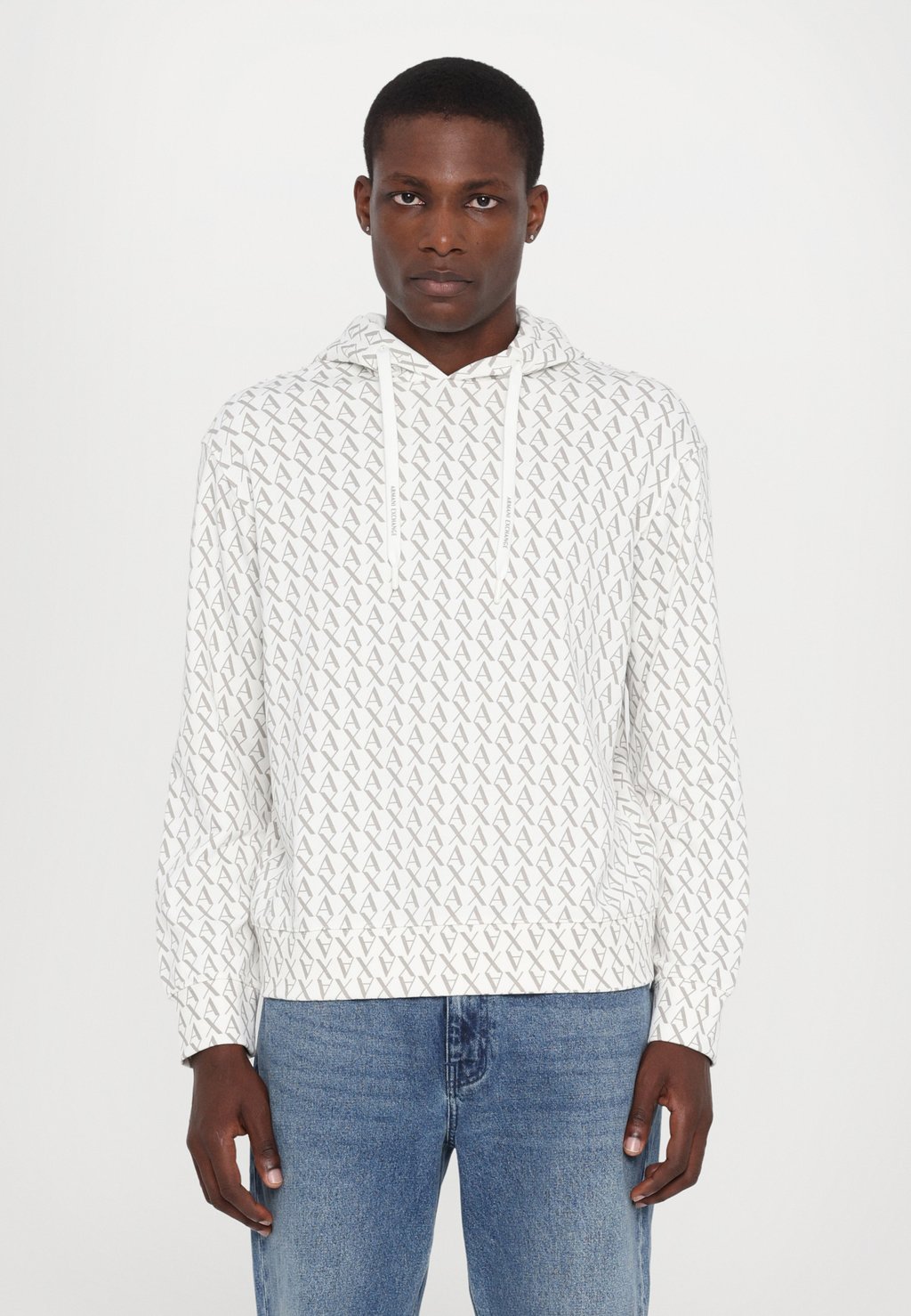 

Толстовка с капюшоном Armani Exchange, молочный