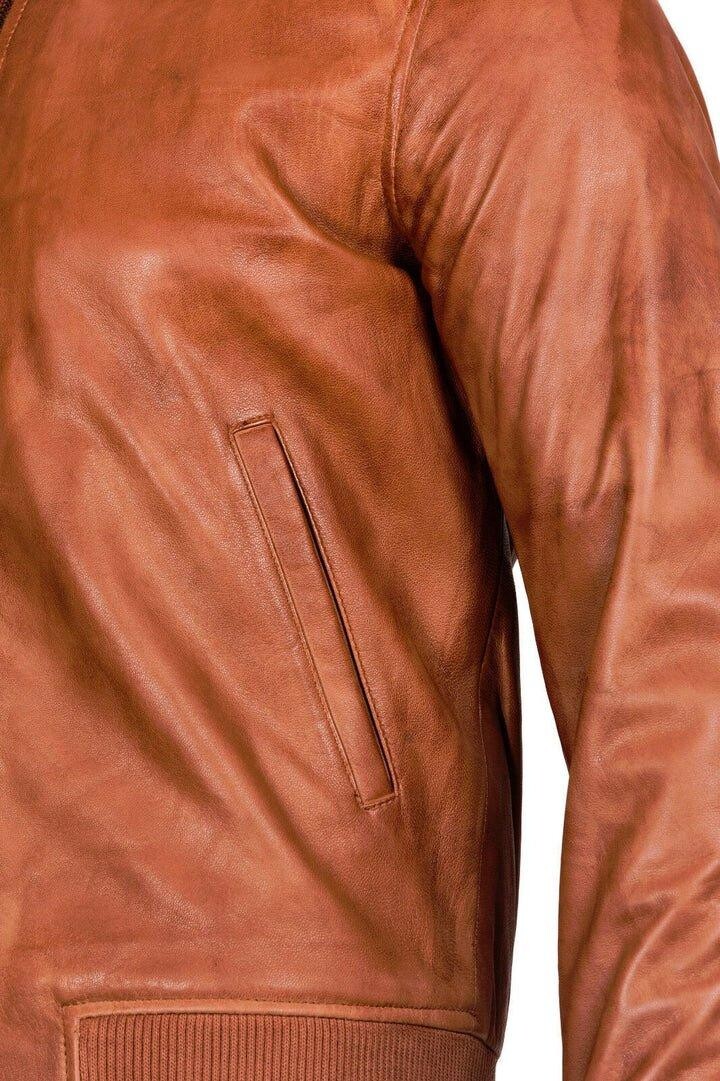 Куртка-бомбер Infinity Leather Retro Varsity, светло-коричневый — фото 3