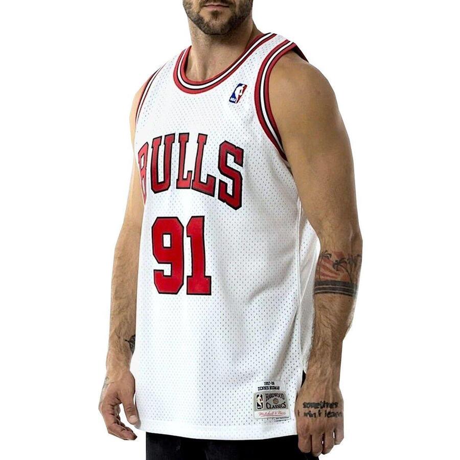 

Белая мужская футболка Mitchell & Ness Chi Bull-Dennis Rodman