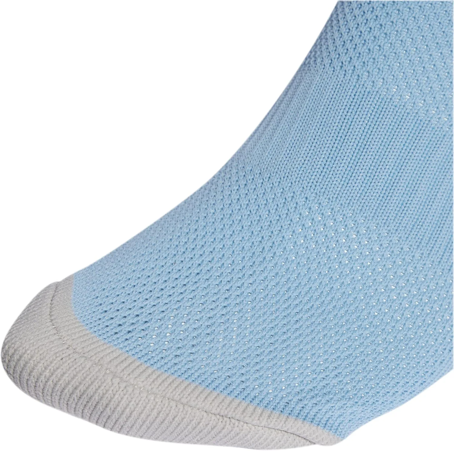 Носки Adidas Milano 23, гольфы до колена, унисекс (1 шт.), светло-голубой/белый — фото 3