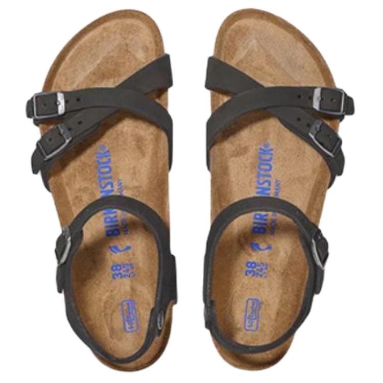 Birkenstock Кумба пляжные сандалии женские черные узкие черные, цвет Black — фото 4
