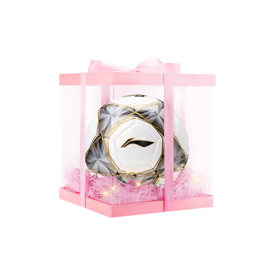 

LINING Размер 5 футбольный мяч PU бесшовный термосварной Unisex белый серебристый золотистый