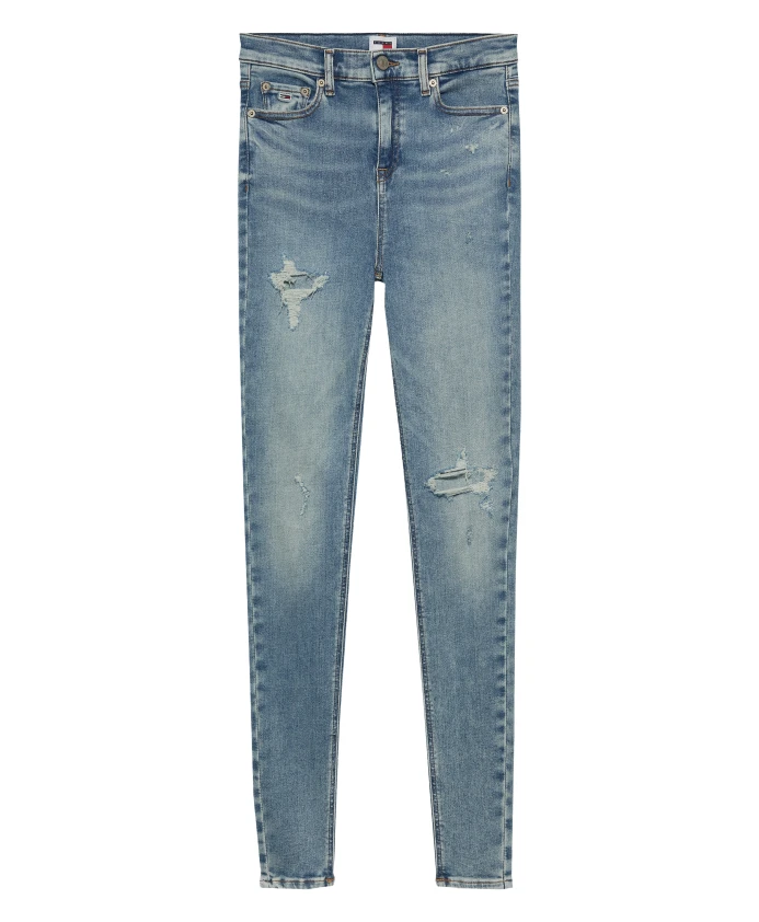 

Синие узкие джинсы Nora с эффектом потертости. Tommy Jeans, синий