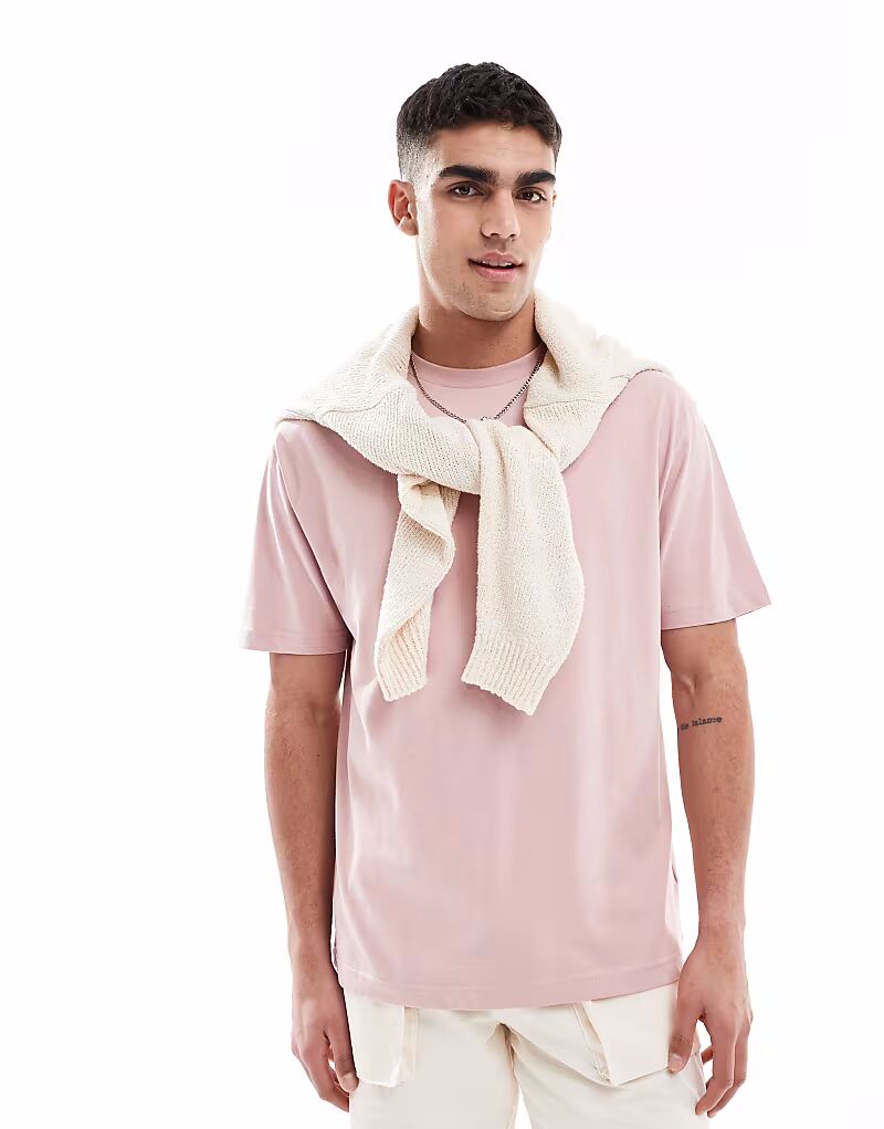 

Футболка ASOS DESIGN Essential свободного кроя розового цвета