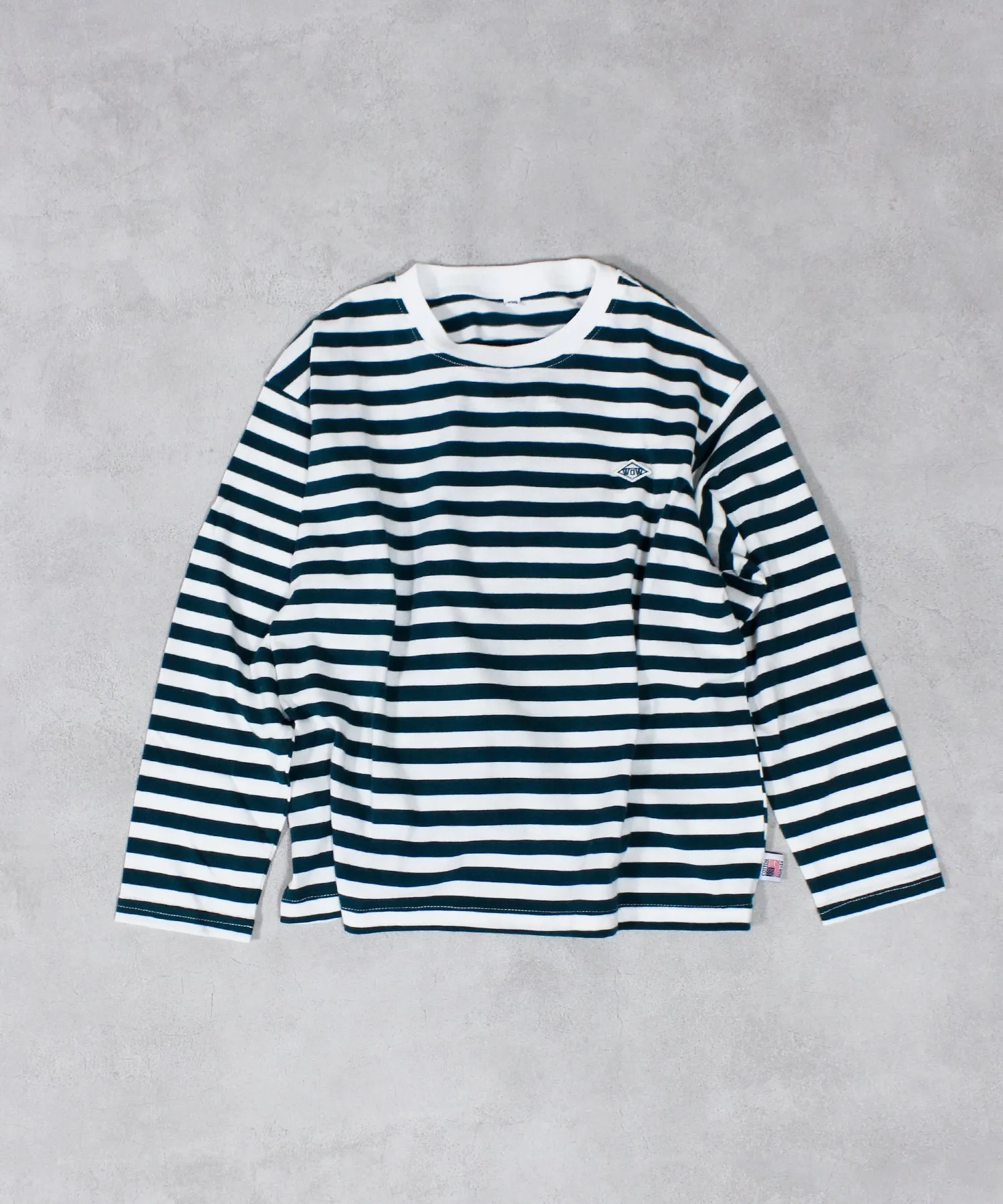 Футболка с длинным рукавом и нашивкой Mainichi Patch Border Lsp Wow!, Green BD