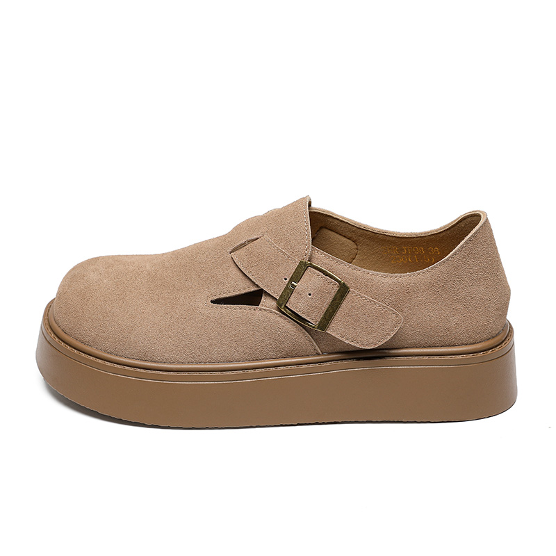 Женская обувь ZHR Casual Single Shoes Women's, цвет Camel Platform Mules — фото 3