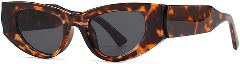 

Винтажные женские солнцезащитные очки класса люкс "кошачий глаз", мужские модные солнцезащитные очки с защитой от УФ-излучения UV400 TYUVIVO, Leopard Gray