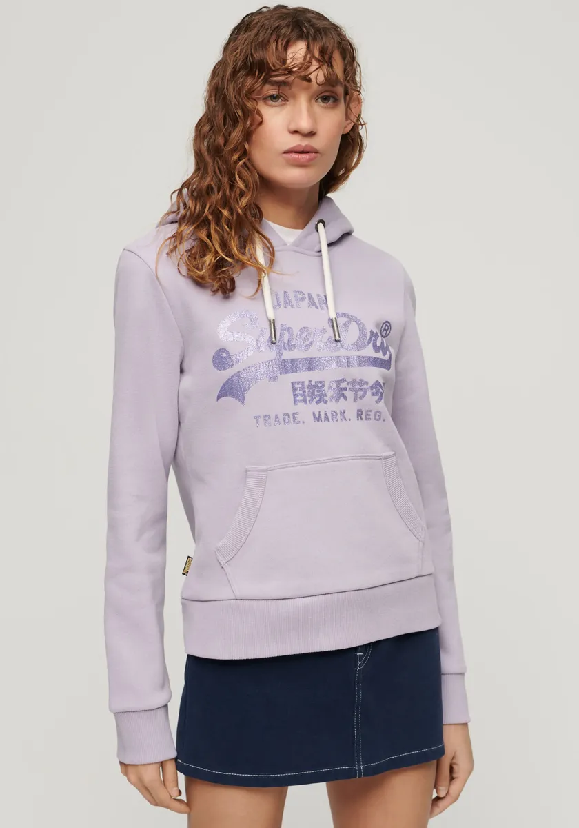 

Толстовка с капюшоном Superdry "METALLIC VL GRAPHIC HOODIE", цвет Wisteria Purple