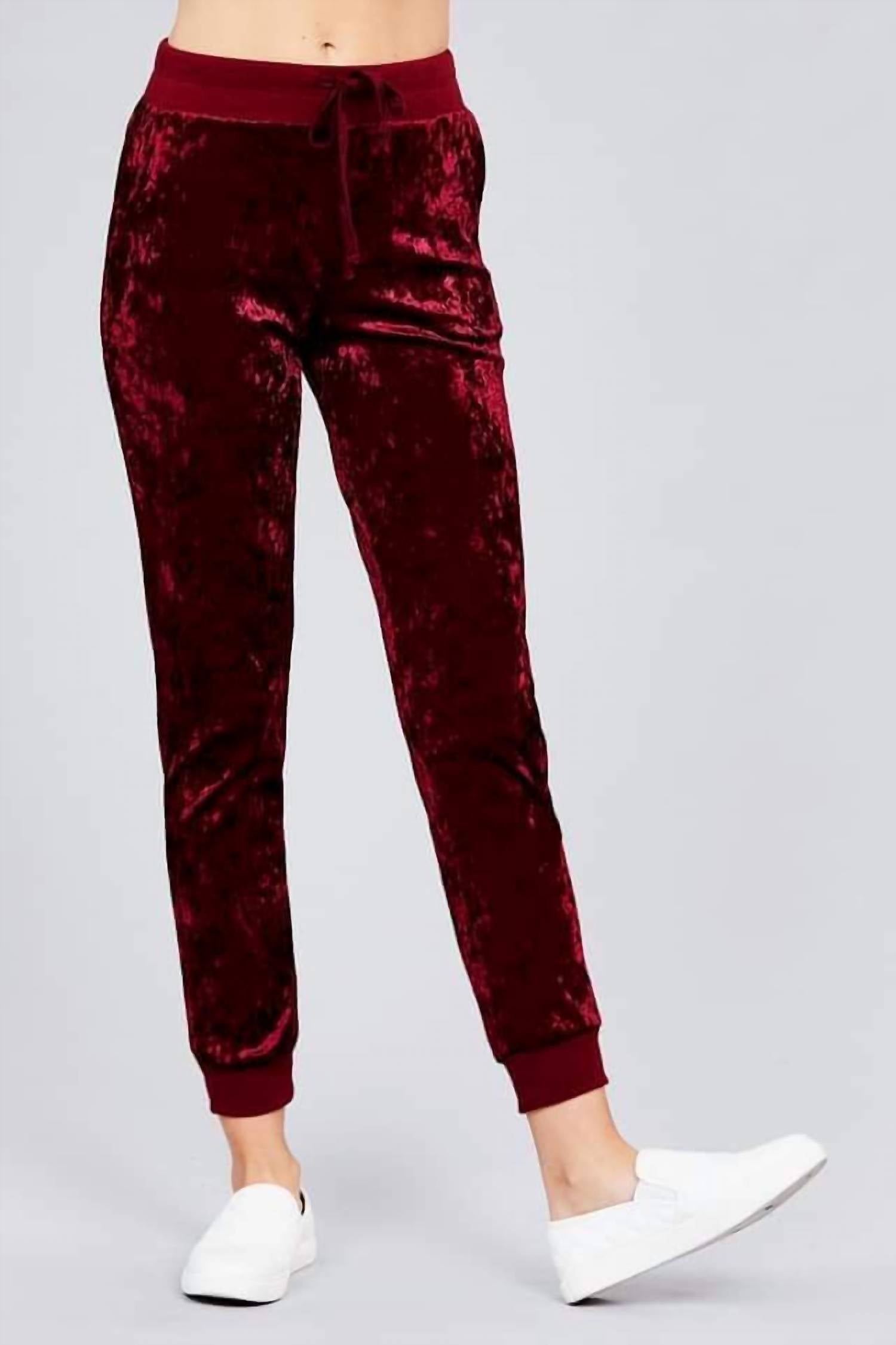 

Джоггеры из велюра Dark Ruby Active USA, Dark Ruby