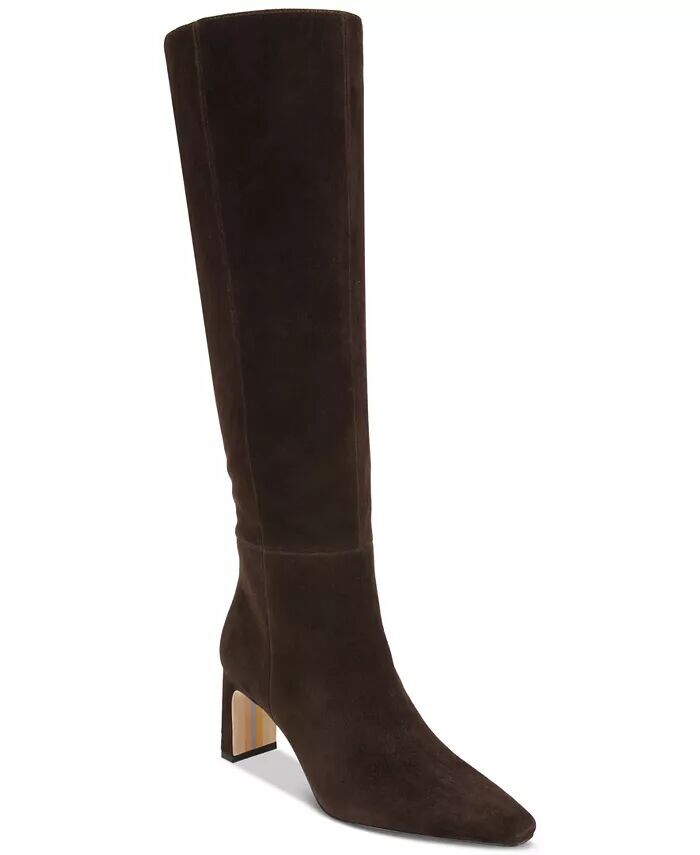 

Классические сапоги до колена с коротким носком Sylvia Sam Edelman, коричневый
