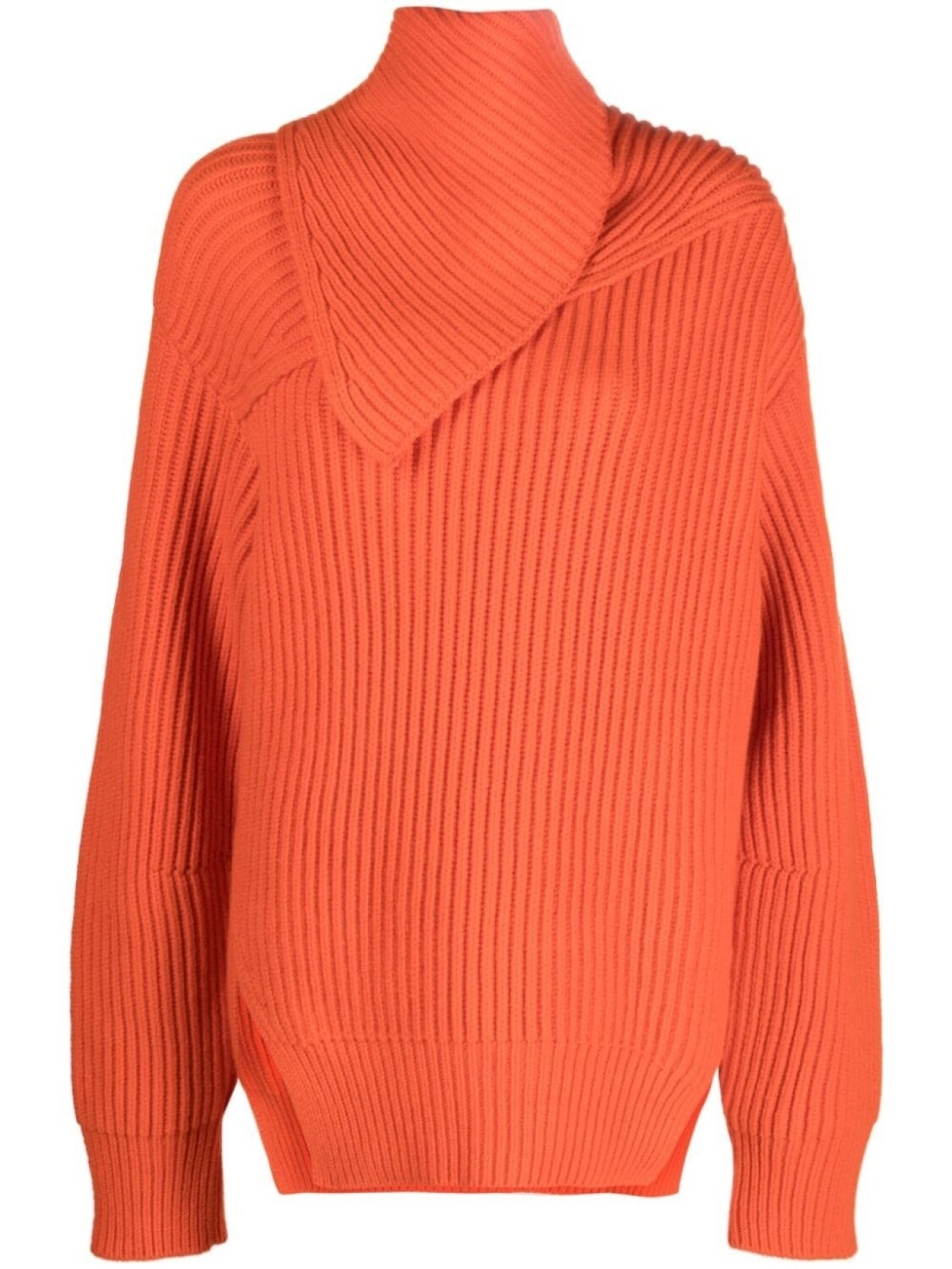

Jil Sander шерстяной джемпер в рубчик, оранжевый