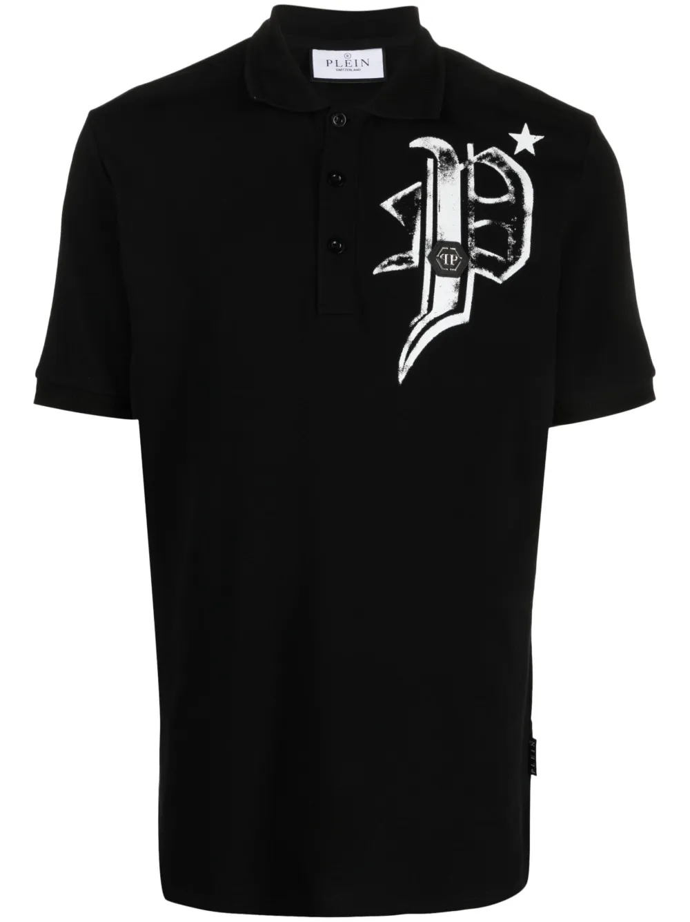 

Рубашка поло Skull & Bones из джерси Philipp Plein, черный