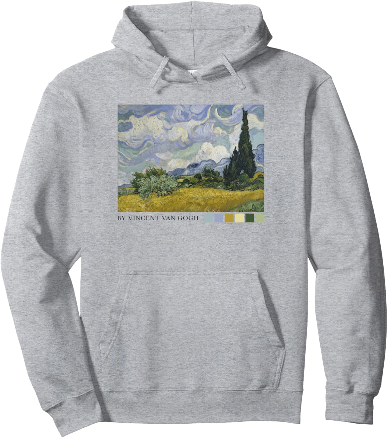 

Модная толстовка с фотореалистичным принтом Винсента Ван Гога, серая Trendy Apparel