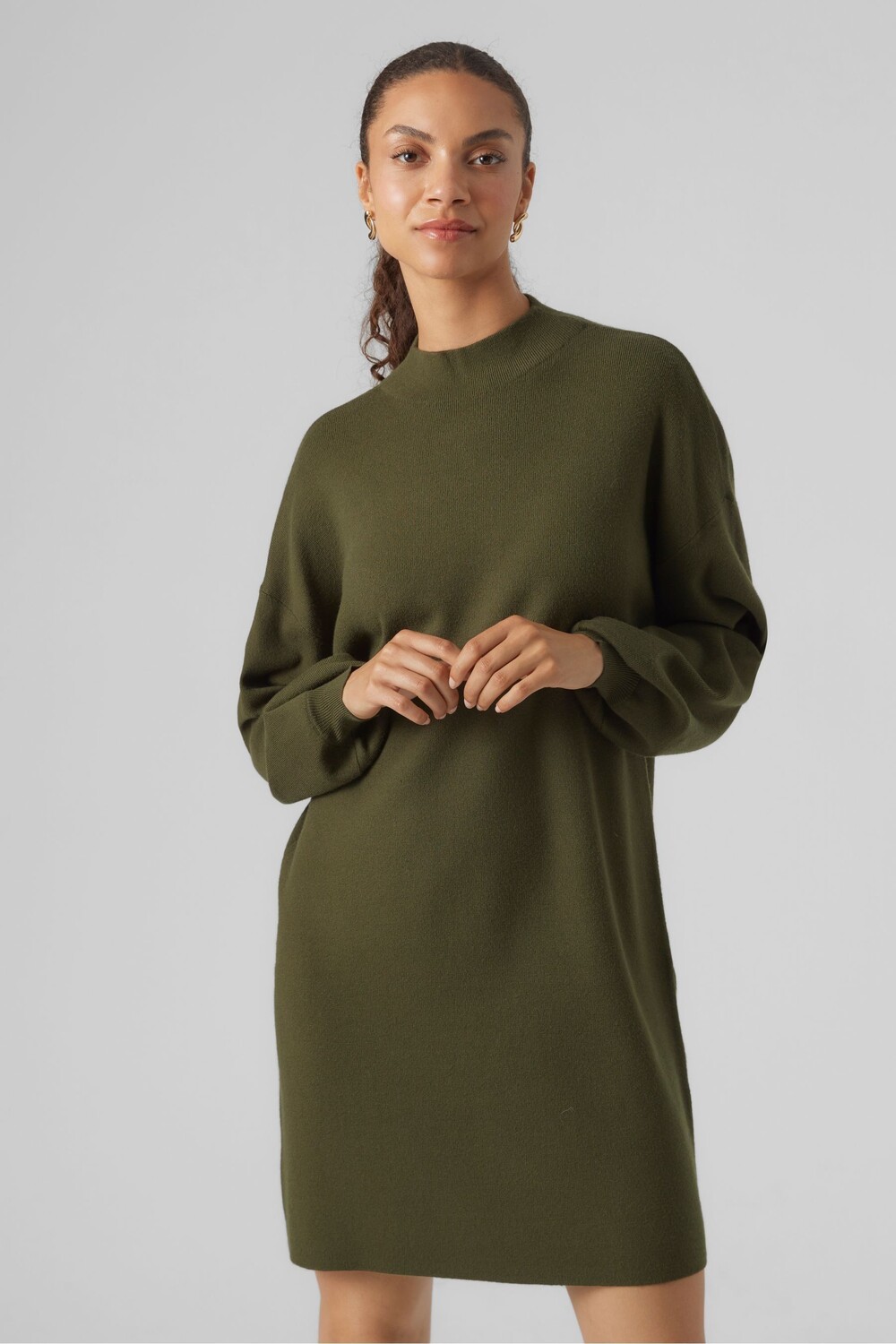 

Трикотажное платье Vero Moda с объемными рукавами VERO MODA, зеленый