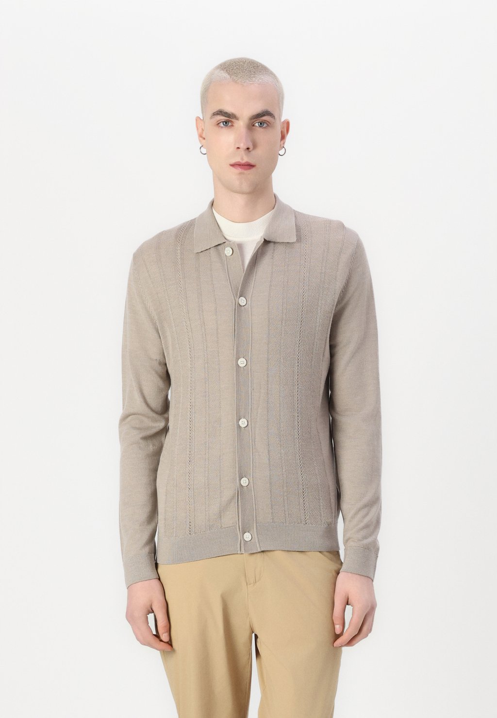

Кардиган SLHTRAY CARDIGAN Selected Homme, бежевый