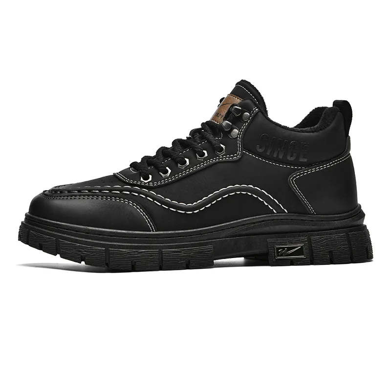 Короткие армейские ботинки мужские DOUBLE STAR 88, Black Padded