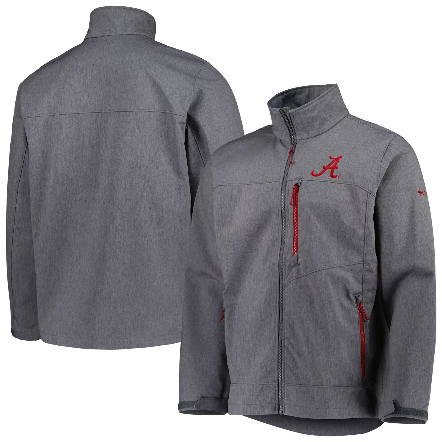 

Мужская куртка Columbia Grey Alabama Crimson Tide Ascender II с молнией во всю длину