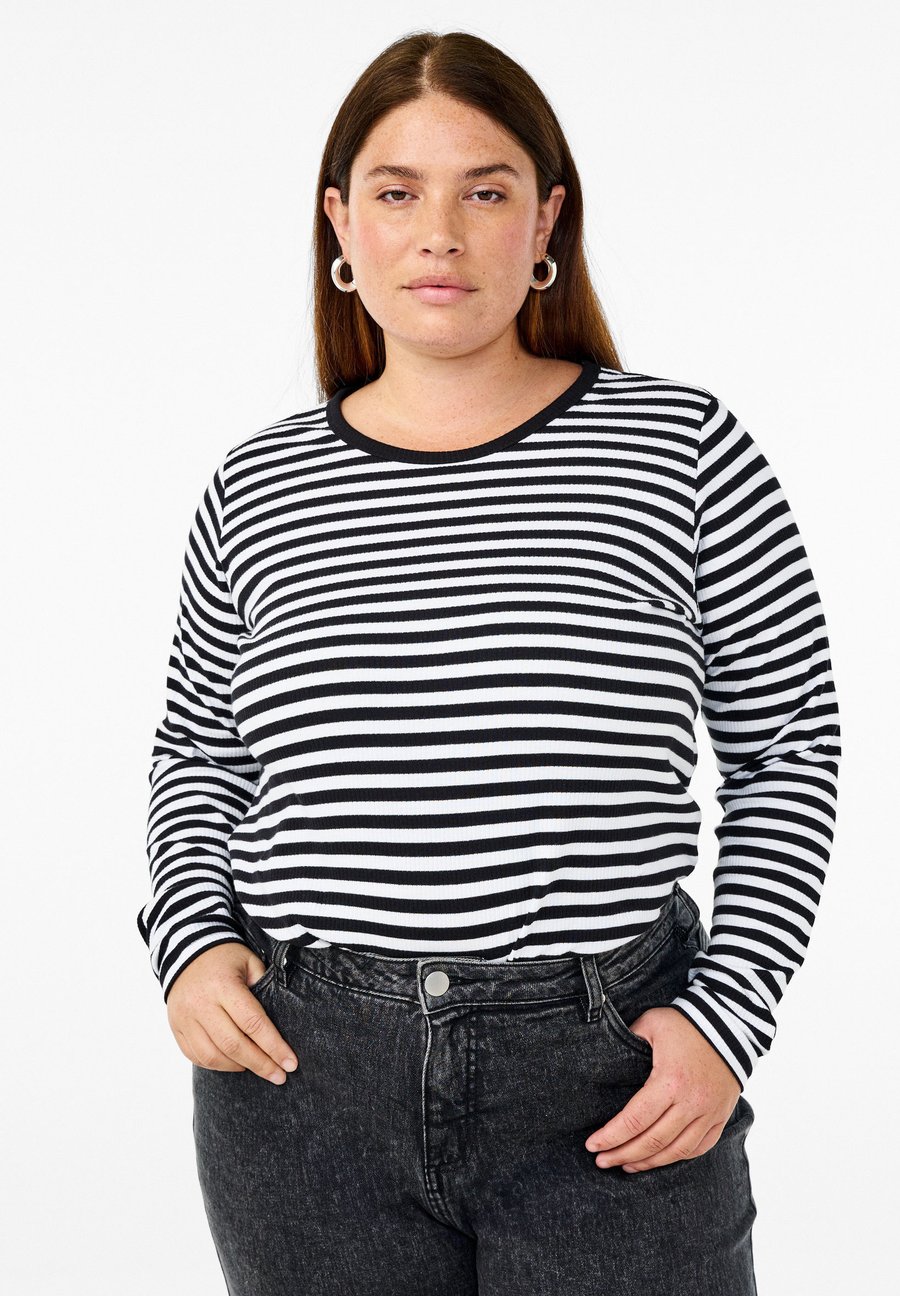 

Топ Zizzi GESTREIFTE, Black White/Black