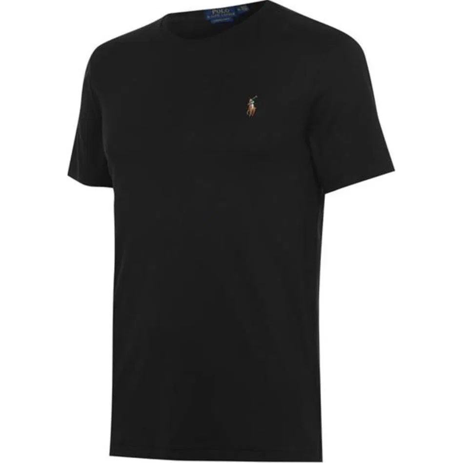 Футболка Custom Slim Fit Polo Ralph Lauren черная — фото 4