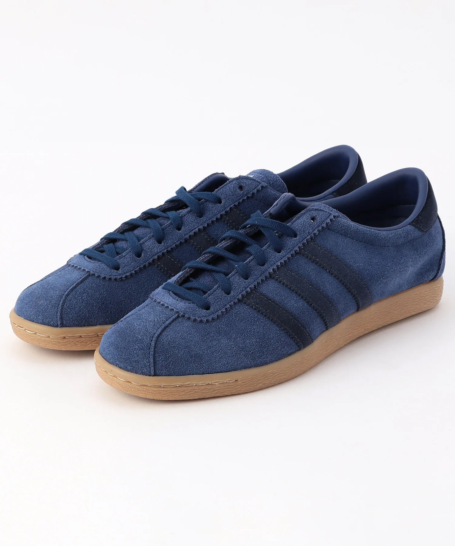 Мужские кроссовки из натуральной кожи Adidas Tobacco FREAK'S STORE тёмно-синие