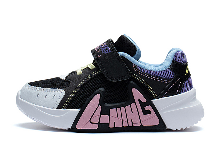 

LINING YOUNG Кроссовки для детской спортивной жизни из коллекции Sports Life Shock Absorbers Rebound Low Top, черные, белые, детские