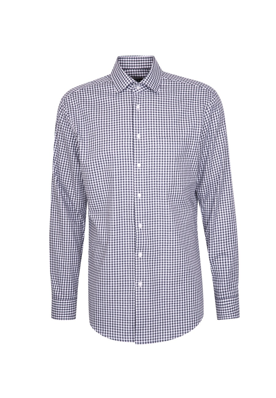 

Рубашка делового покроя Regular Fit SEIDENSTICKER Schwarze Rose, темно-синий