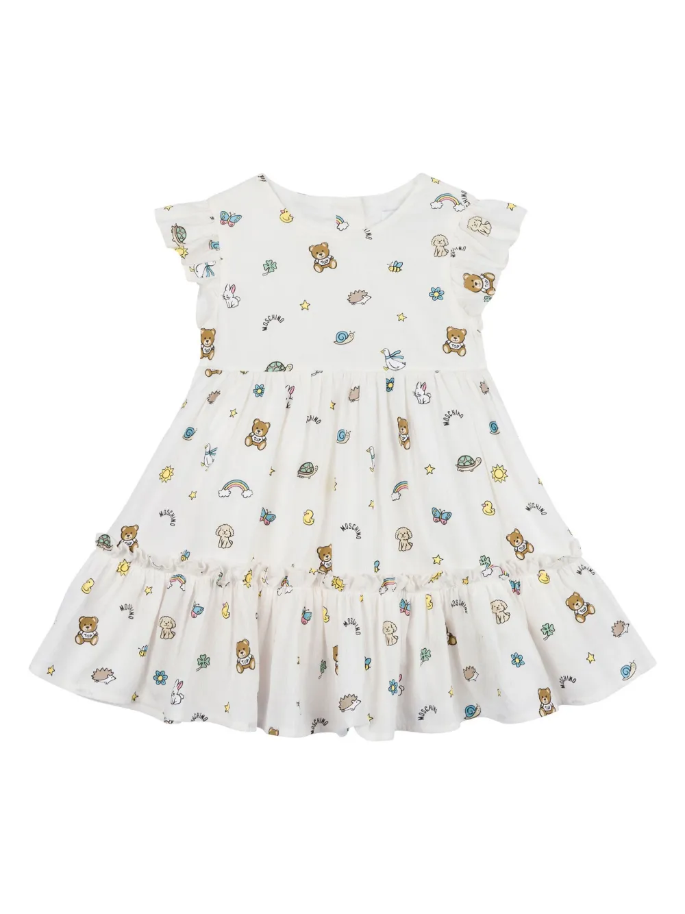 

Платье с принтом Moschino Kids, белый