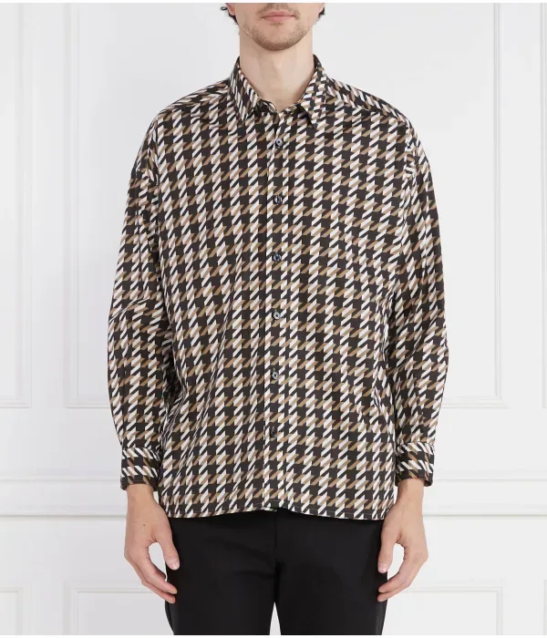 Рубашка S-DREW-C1-233 relaxed fit Boss, коричневый