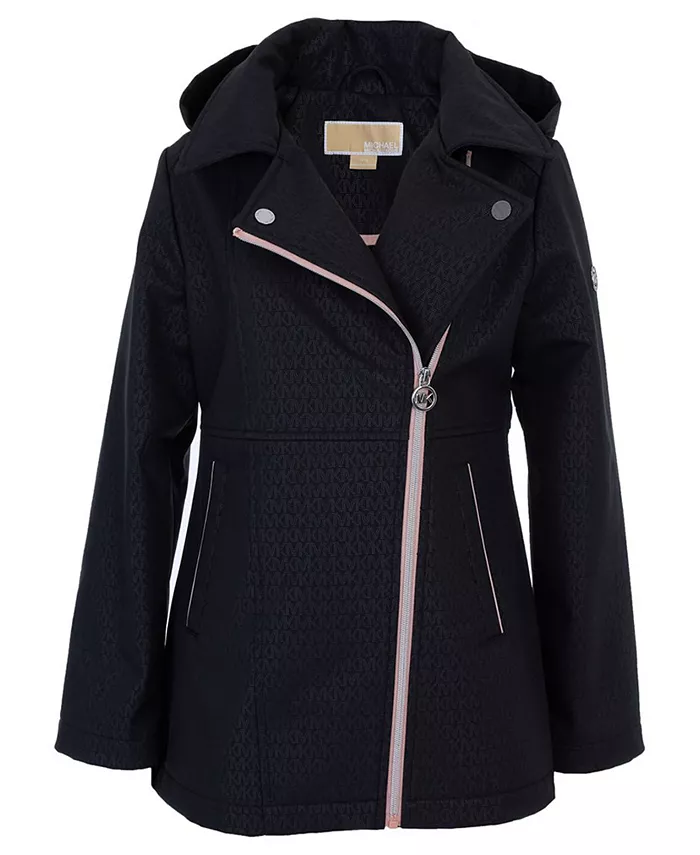 

Асимметричная куртка Softshell с застежкой-молнией для больших девочек Michael Kors, черный
