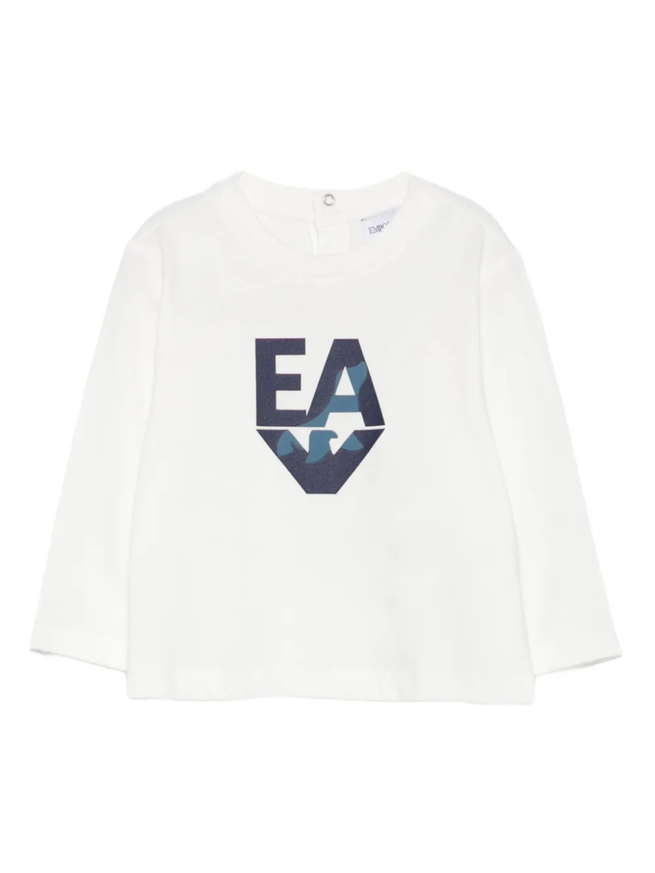 

Футболка с длинными рукавами и принтом логотипа Emporio Armani Kids, белый