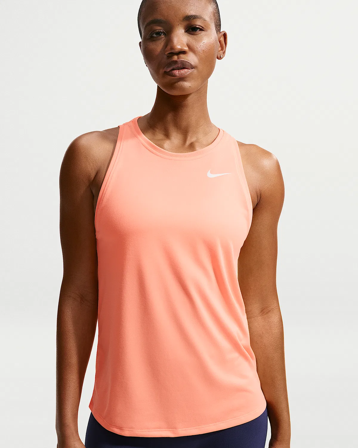 Женский тренировочный топ Nike Dri-FIT, Orange Pulse/White