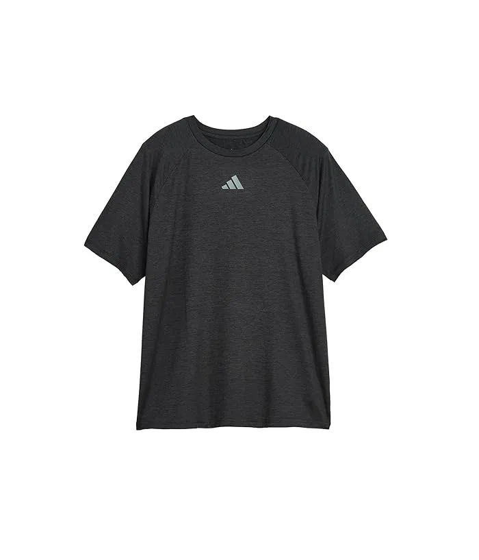 Футболка с реглан-рукавом Raglan Poly Tee Adidas Kids, Grey W Black Melange