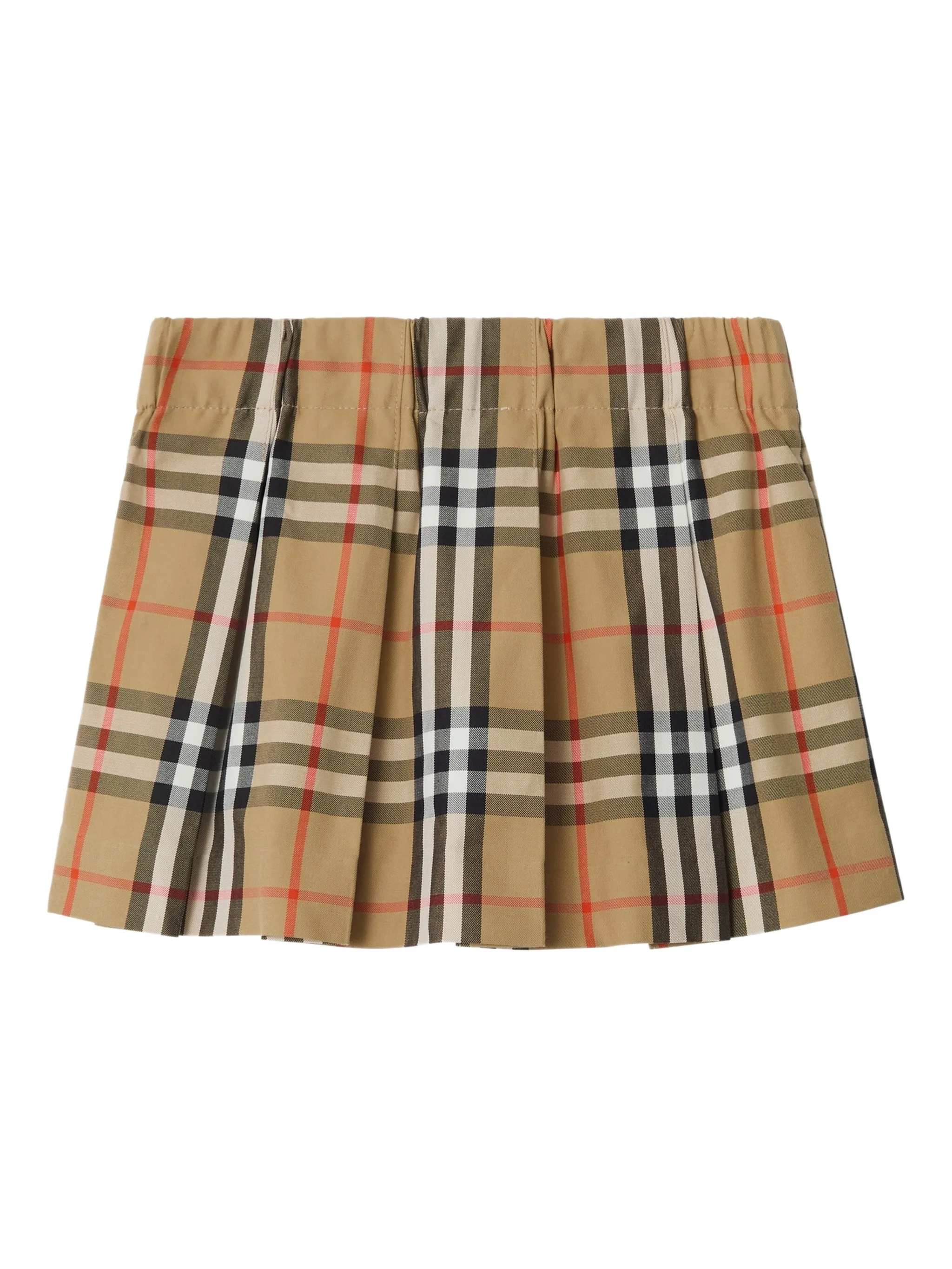 

Плиссированная клетчатая юбка Burberry Kids, нейтральный