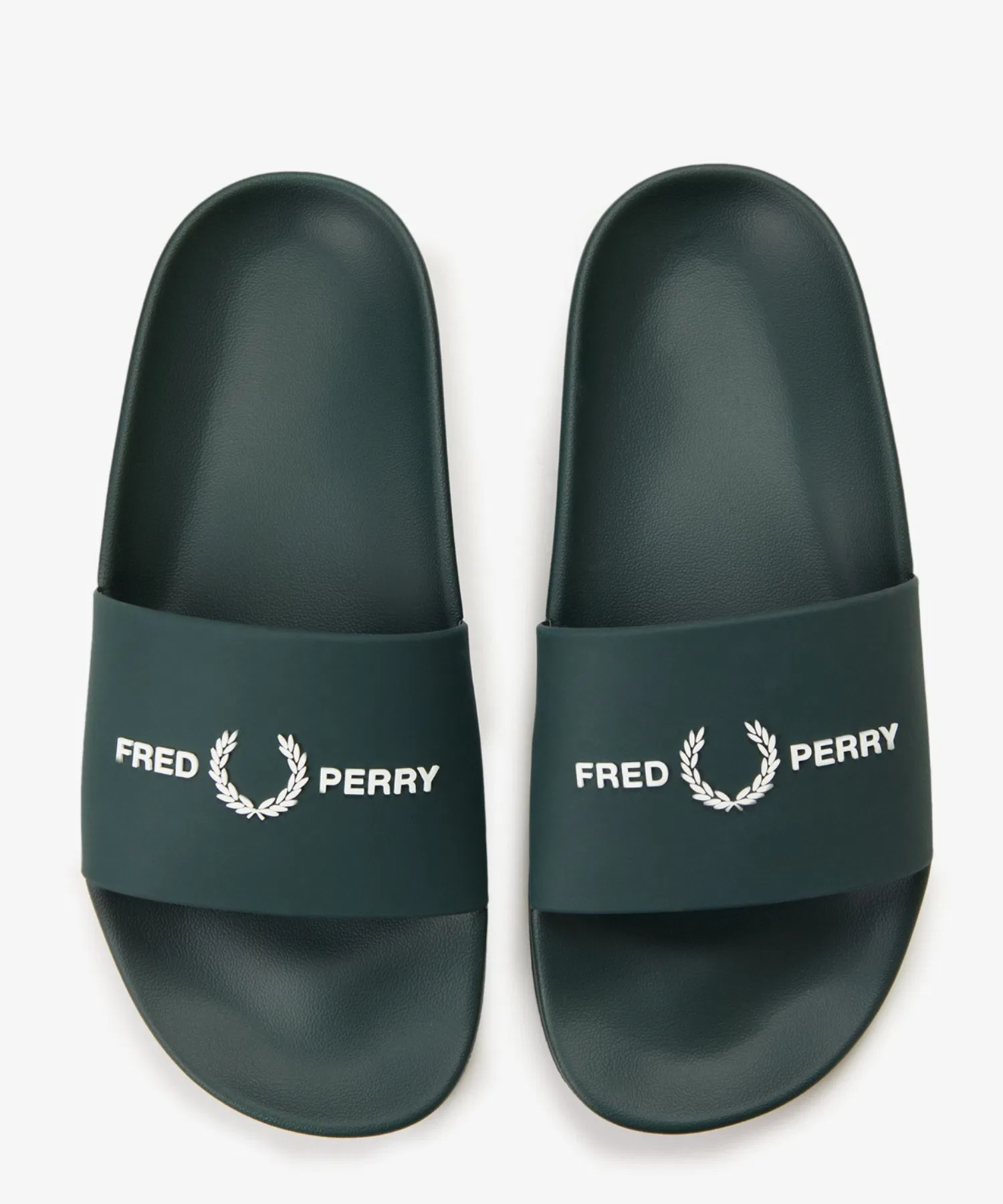 Унисекс сандалии с логотипом FRED PERRY тёмно-зелёные