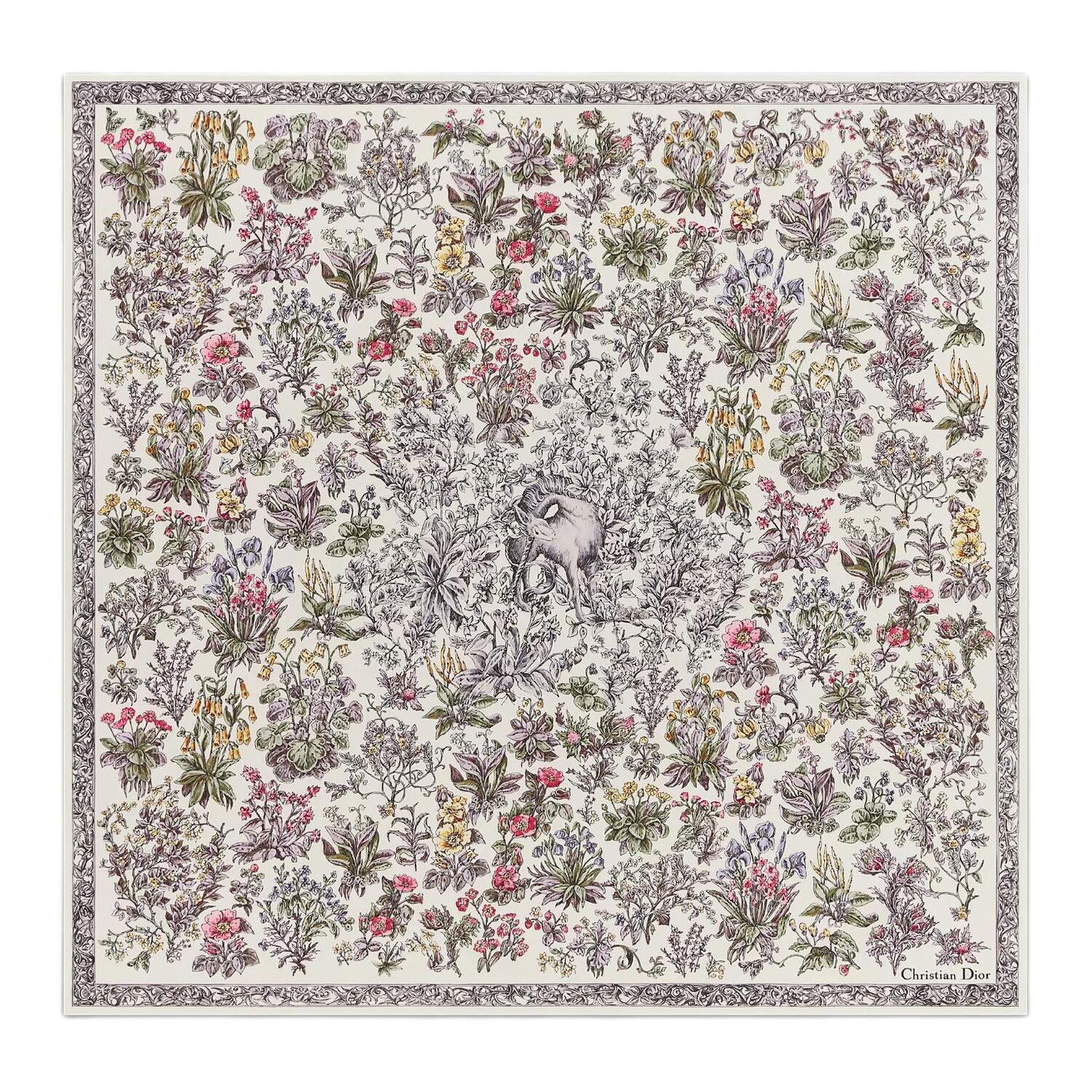 

DIOR Шёлковый шарф женский белый, White