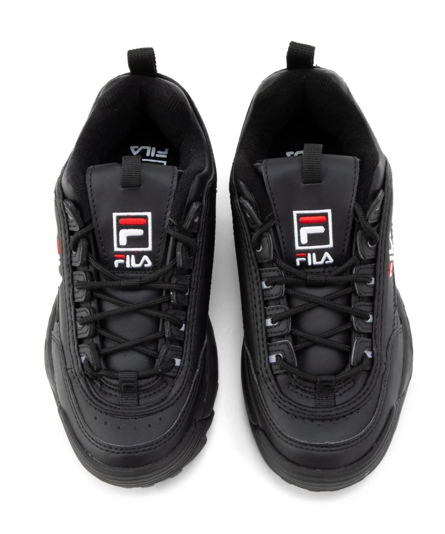 Унисекс кроссовки FILA DISRUPTOR 2 с толстой подошвой чёрные — фото 3