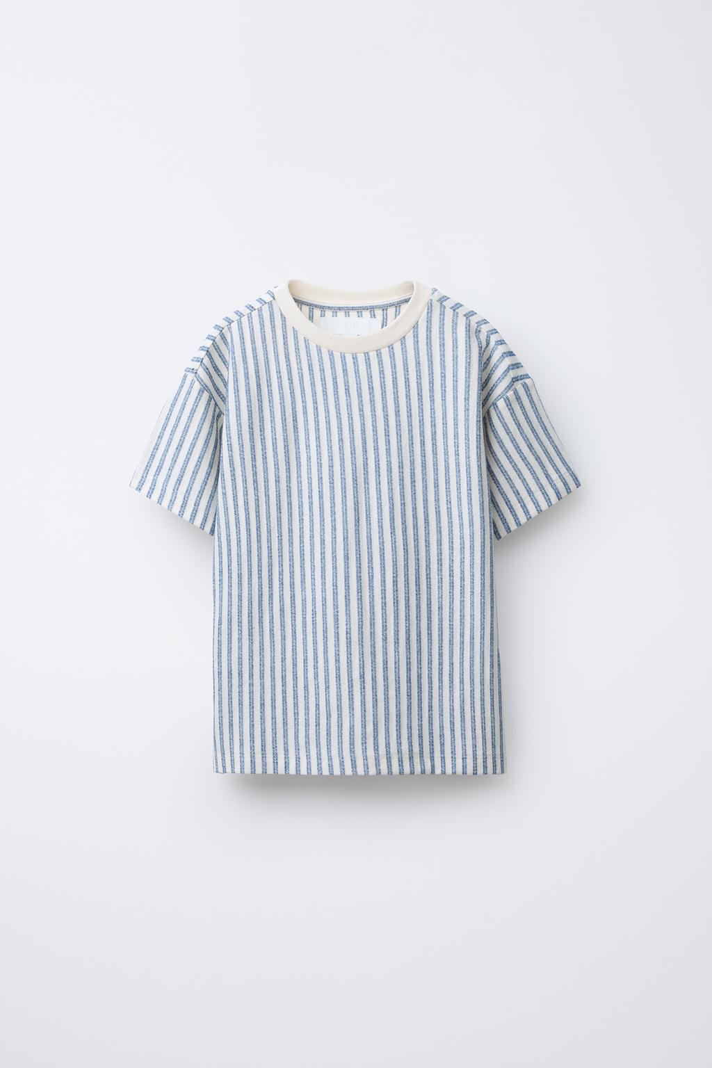 

Футболка в деревенском стиле в полоску ZARA, цвет Navy/White
