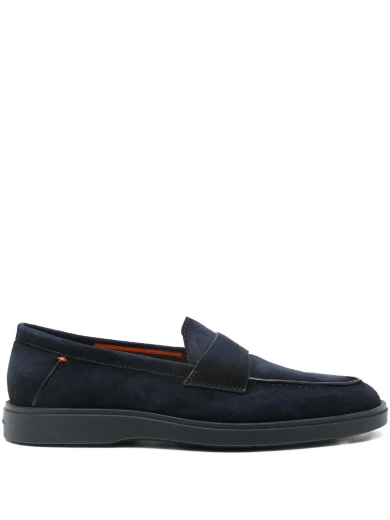 

Замшевые пенни-лоферы Santoni, синий