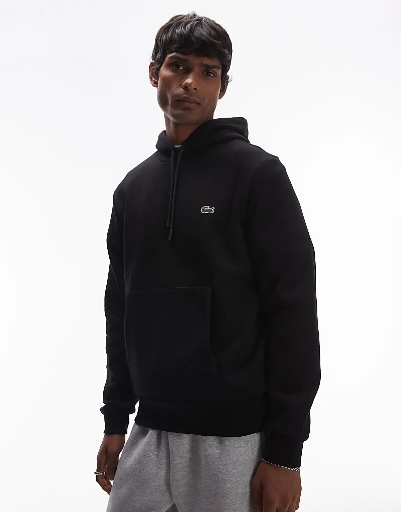 

Толстовка с капюшоном черного цвета Lacoste