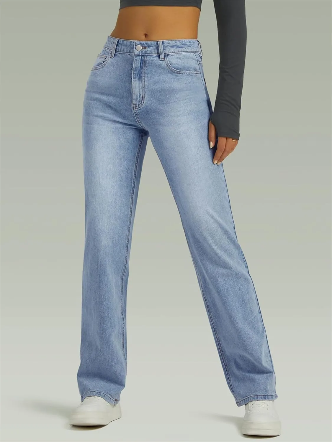 Женские джинсы Wide Leg, High Waisted — фото 3