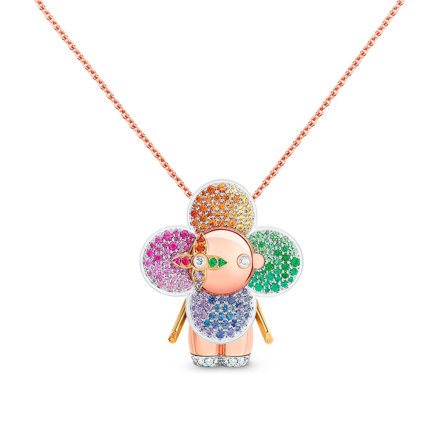 

Подвеска Vivienne Rainbow, 3 золота, бриллианты и цветные драгоценные камни Louis Vuitton, золотой