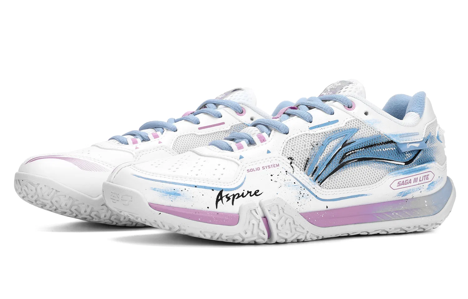 Кроссовки для бадминтона Li-Ning Saga 3LITE Blue Pink — фото 4