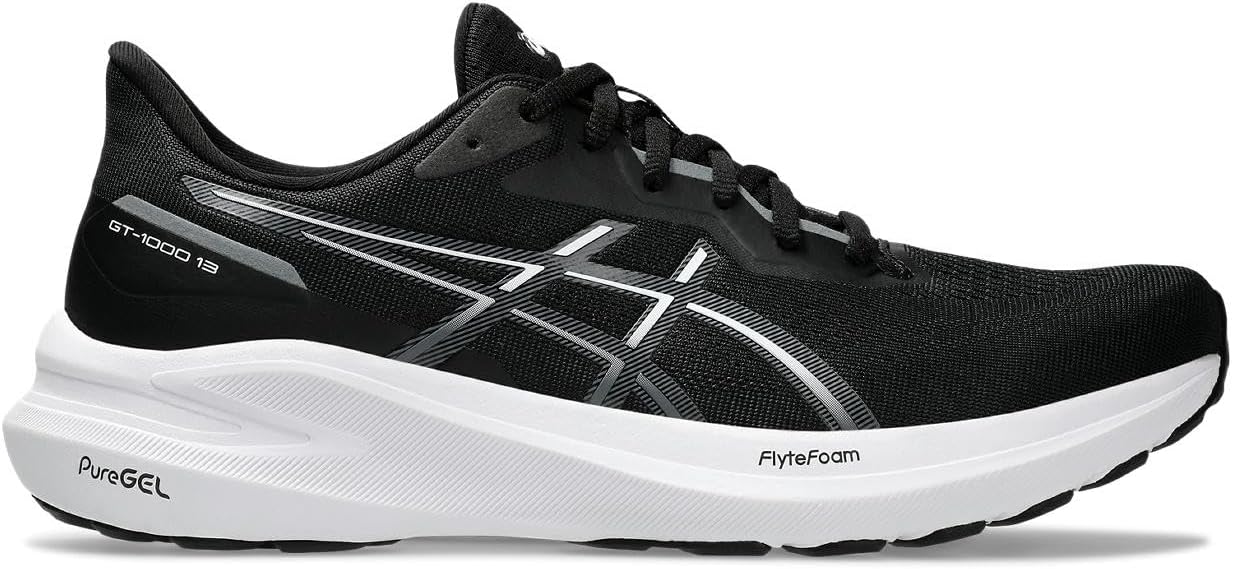 Беговые кроссовки Asics GT-1000 13 для мужчин, белый/черный — фото 3