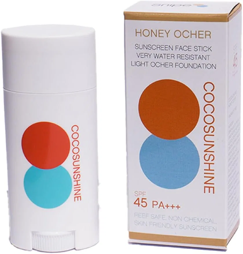 Солнцезащитный стик для лица COCOSUNSHINE SPF 45 PA+++, Honey Ochre, 17 г