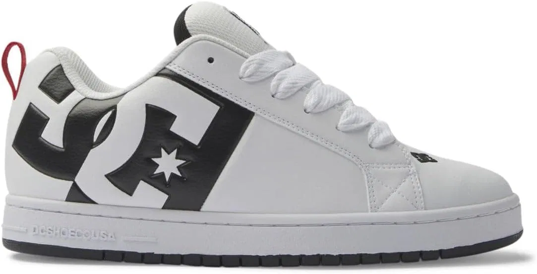 Мужские скейтбордические кроссовки DC Court Graffik Sq DC Shoes, White Black Black — фото 2