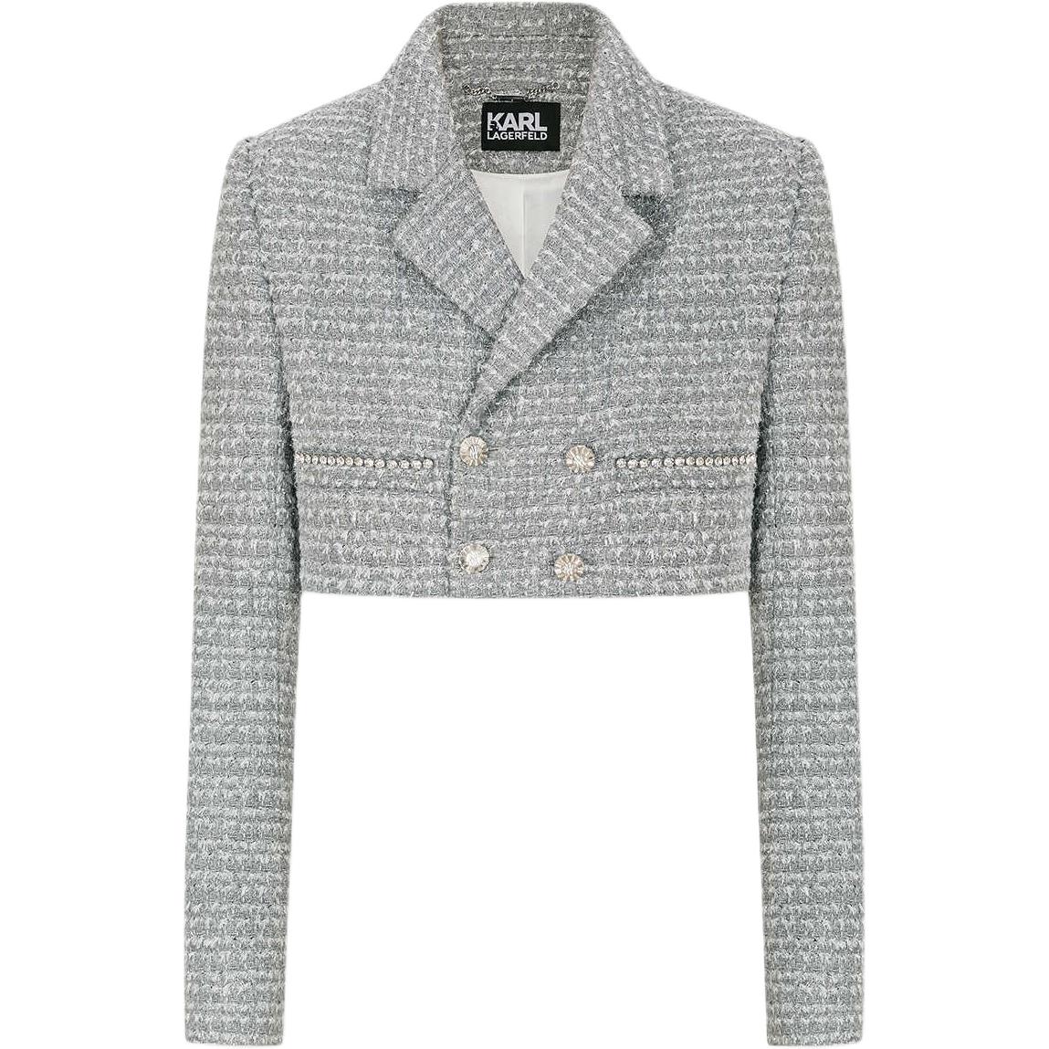 

Короткое пальто KARL LAGERFELD для женщин серебристого цвета KARL LAGERFELD/Karl Lagerfeld Jeans, серебряный