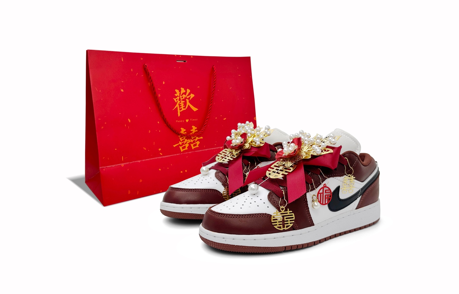 

Кроссовки Air 1 Low top Vintage баскетбольные unisex Jordan, красный/белый