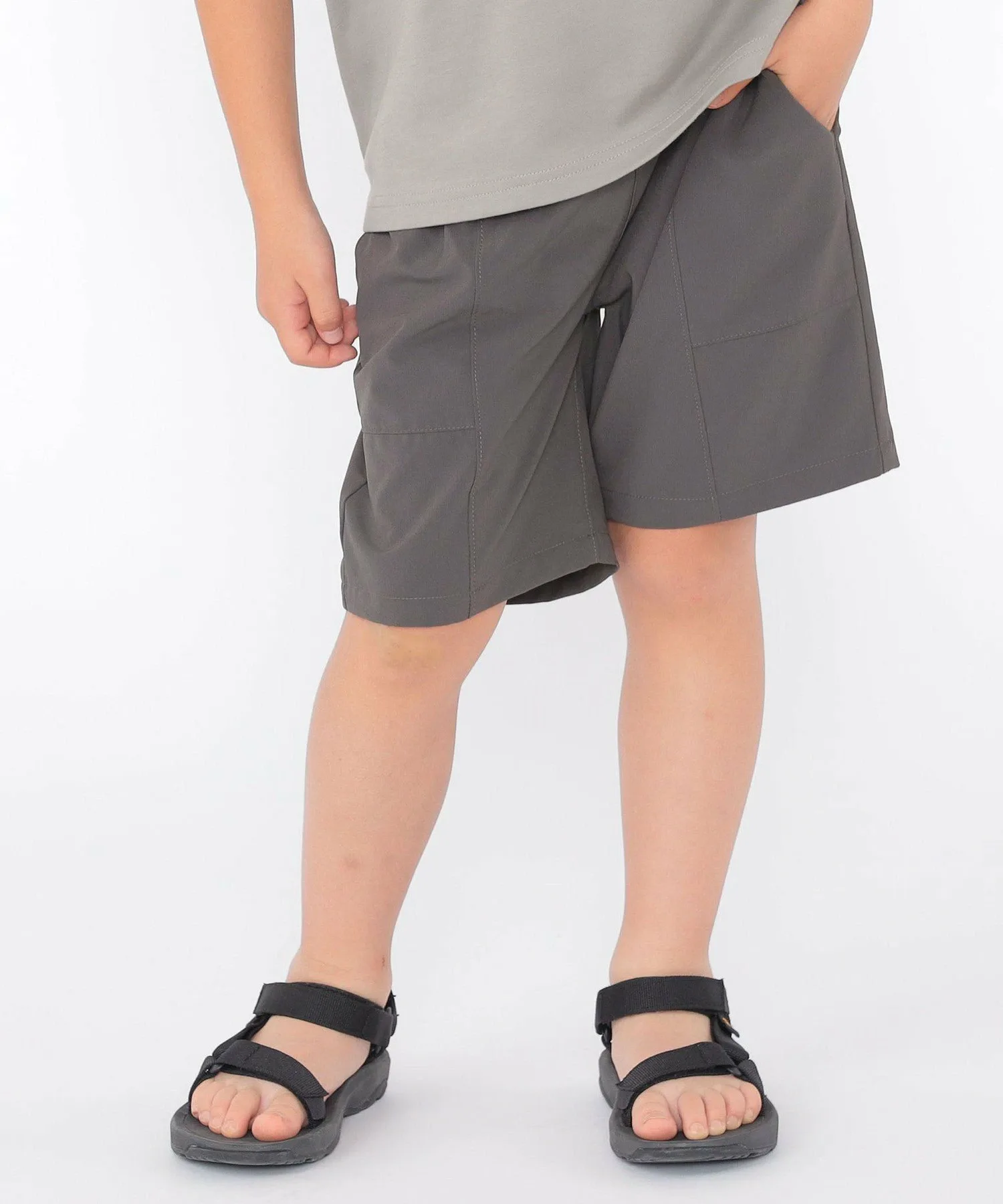 Детские шорты SHIPS: 100–130 см / <Защита от УФ-излучения> с водным принтом SHIPS KIDS, Charcoal Gray