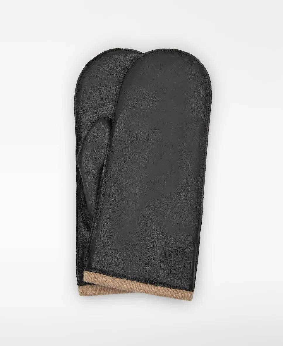 

Женские кожаные варежки Adolfo Dominguez, черный