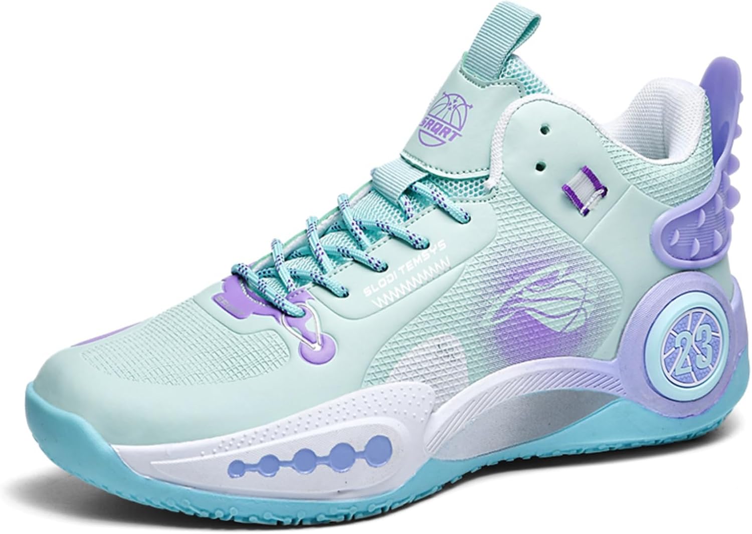 

Мужские дышащие баскетбольные кроссовки на шнуровке, модные высокие, с нескользящей подошвой, повседневные для спортзала, спорта, тенниса, бега и ходьбы Boaobaihuo, зеленый